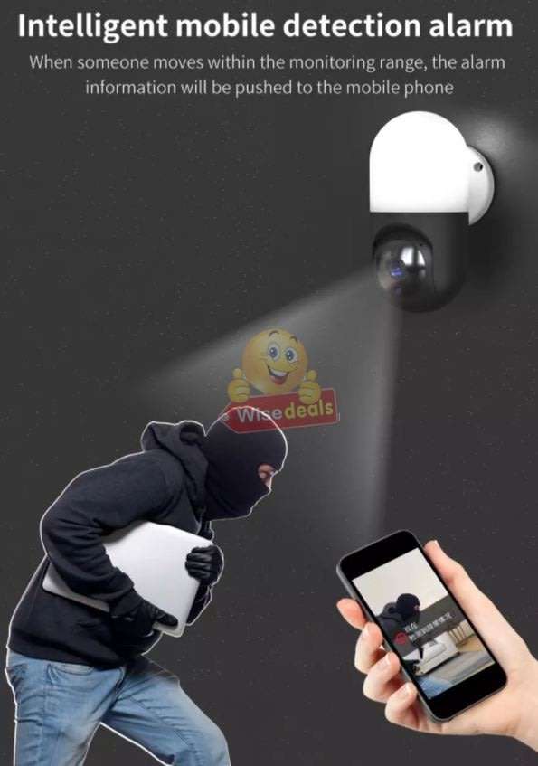 PTZ 5MP, IP WIFI Camera & Wall Lamp with Motion Tracking, Auto Alarm, 2 Way Audio, Night Vison etc