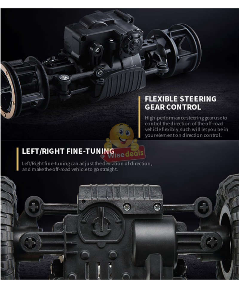 Remote Control Rock Crawler  Conquer all terrain, 50° Slope Climbing Ability, Powerful & Fast