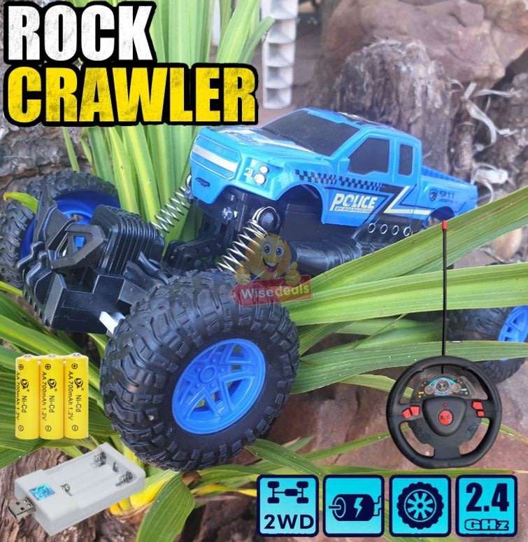 1:18 Remote Control Rock Crawler Conquer all terrain, 50° Slope Climbing Ability, Powerful & Fast