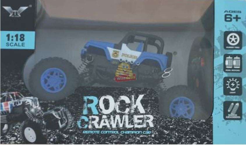 1:18 Remote Control Rock Crawler Conquer all terrain, 50° Slope Climbing Ability, Powerful & Fast