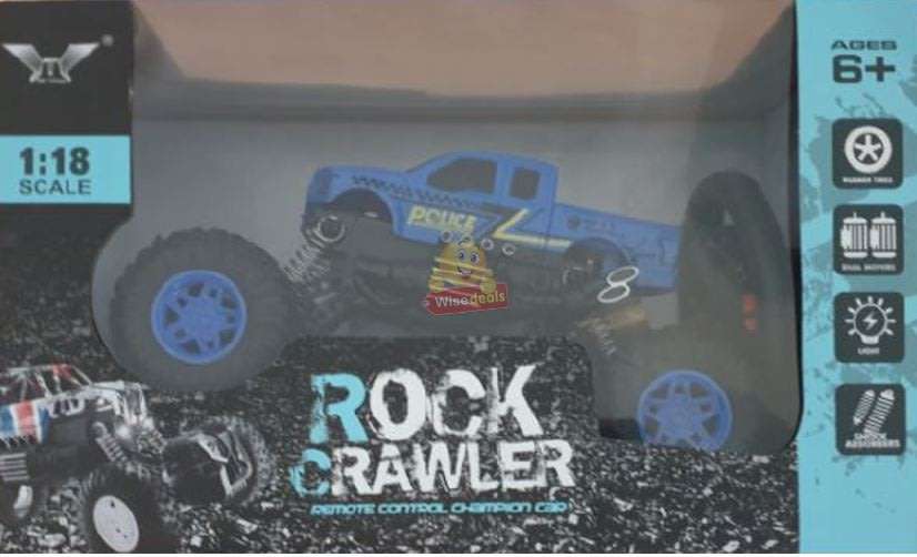 1:18 Remote Control Rock Crawler Conquer all terrain, 50° Slope Climbing Ability, Powerful & Fast