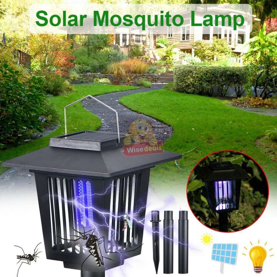 Solar UV Pest Repeller & White LED Garden Light in one.  Say Goodbye to Annoying bugs