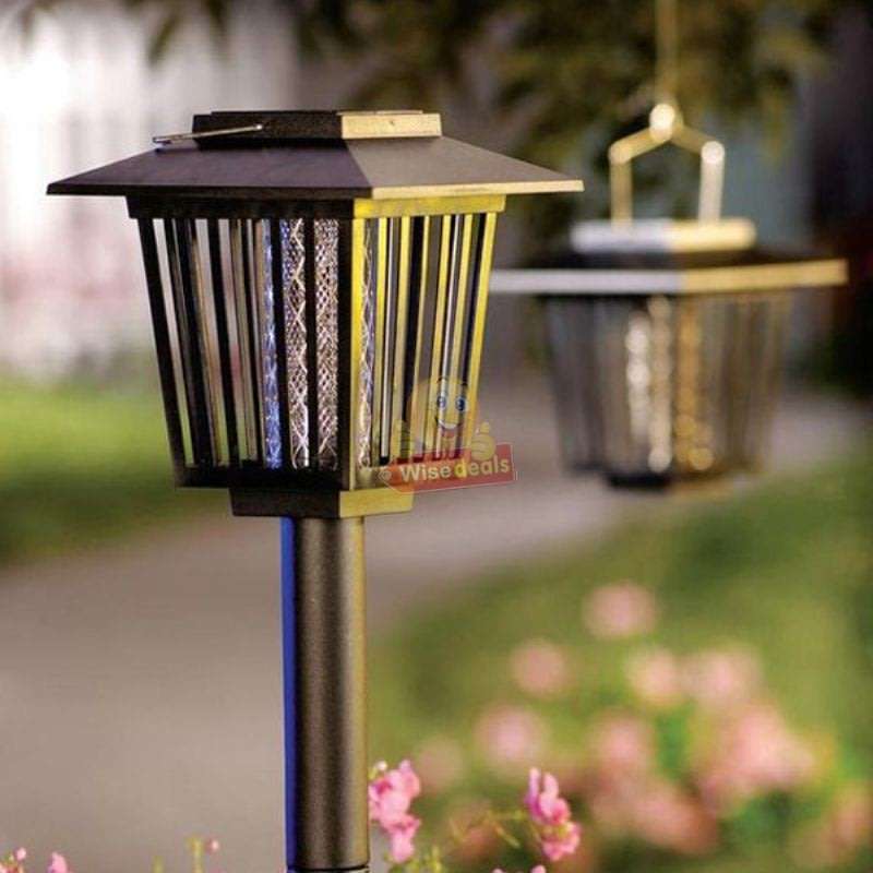 Solar UV Pest Repeller & White LED Garden Light in one.  Say Goodbye to Annoying bugs