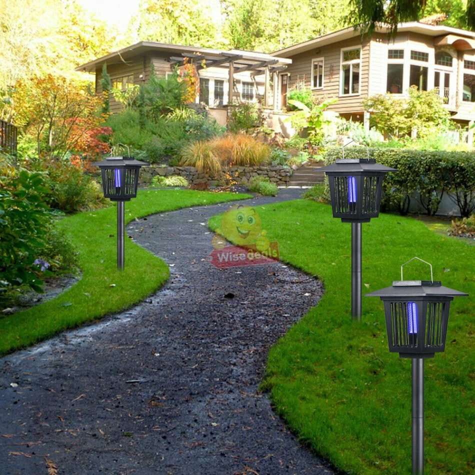 Solar UV Pest Repeller & White LED Garden Light in one.  Say Goodbye to Annoying bugs