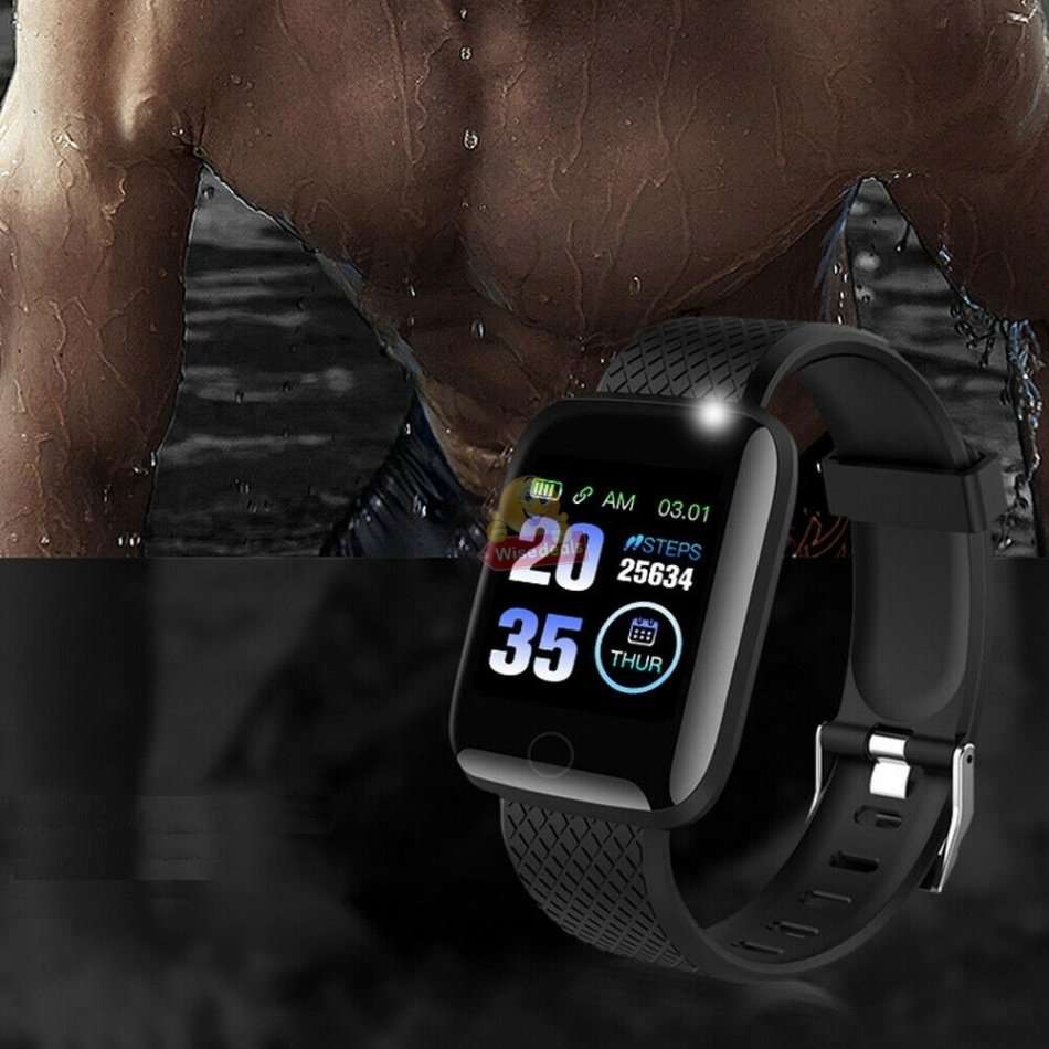 Bluetooth Fitness Smart Watch - Monitor Heart Rate, Blood Pressure, Blood Oxygen, Calorie, Distance