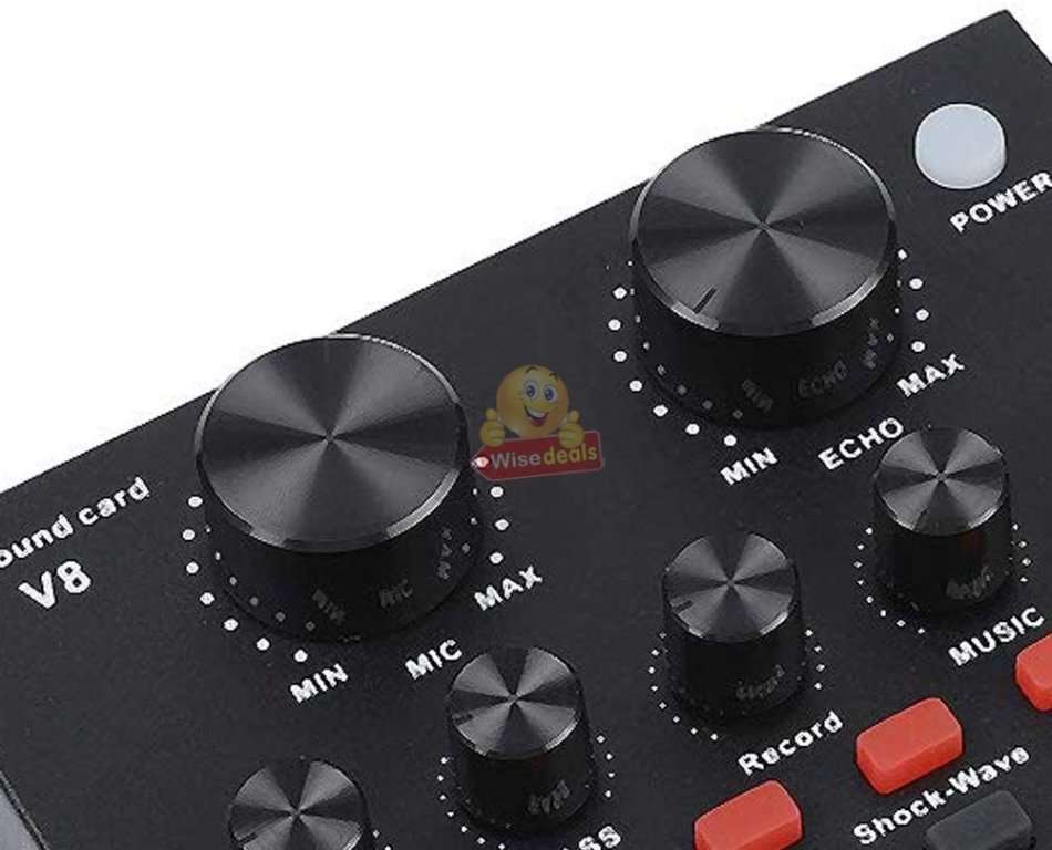 Rechargeable Bluetooth Live Sound Card, Various Electric Sound Effects, Support IOS & Android