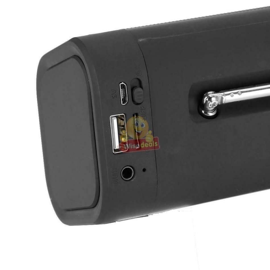 Wireless Bluetooth Soundbar with FM Radio & Build-In Mic, Support SD Card, USB, AUX