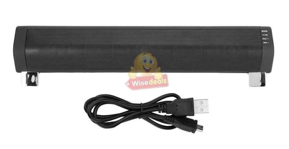 Wireless Bluetooth Soundbar with FM Radio & Build-In Mic, Support SD Card, USB, AUX