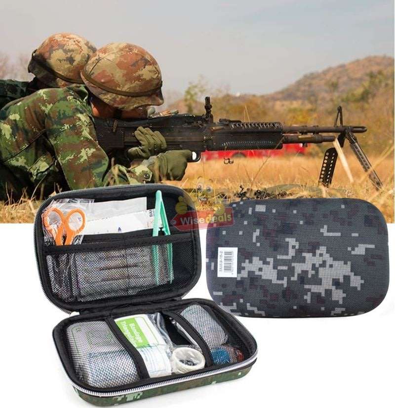 Hard Shell First Aid Kit with Easy Zipper Access, Light weight and perfect for Home use or Outdoors