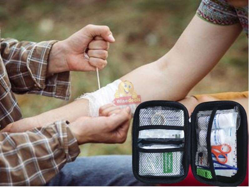 Hard Shell First Aid Kit with Easy Zipper Access, Light weight and perfect for Home use or Outdoors