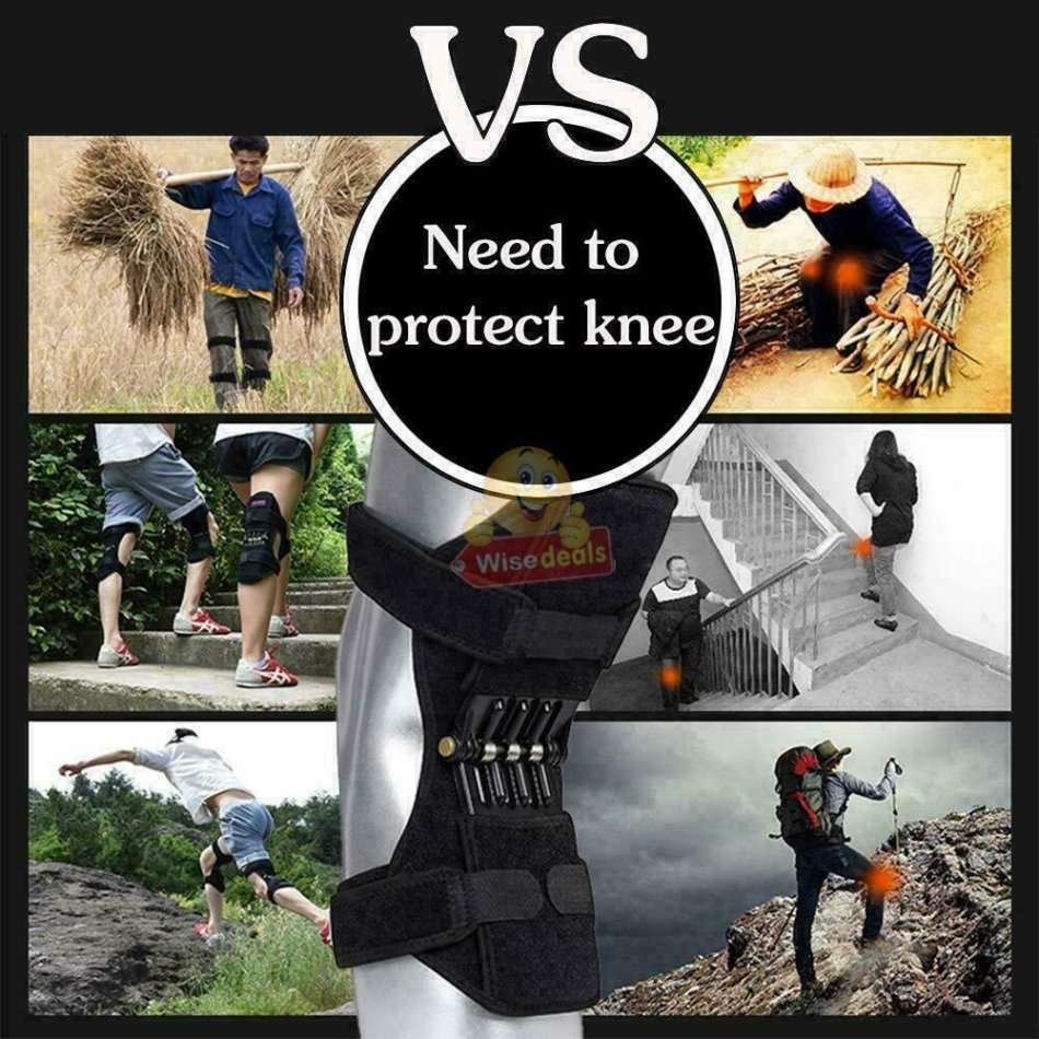 1 Pair Power Lift Joint Support Knee Braces & Immobilizer, No more Painful Knees and Joints