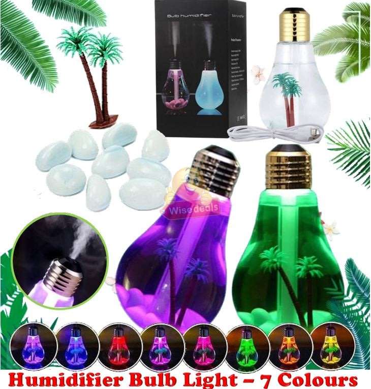 Humidifier & Purifier Bulb Light with 7 LED Colours and Landscape Accessories