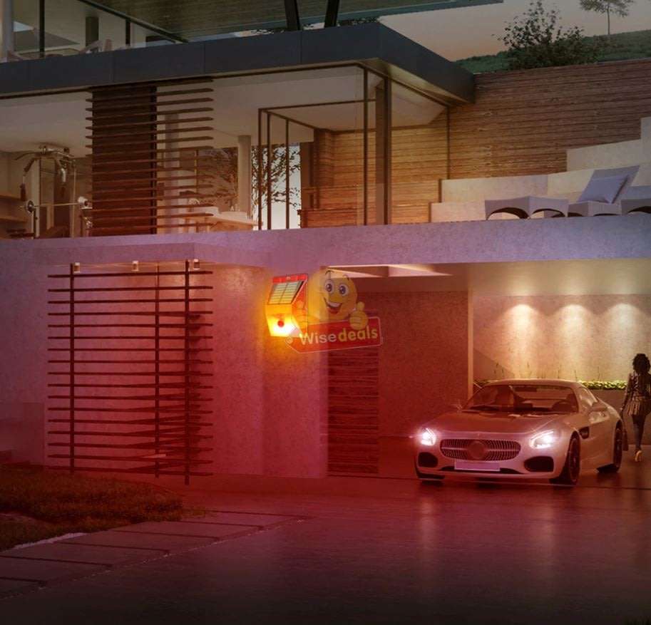 Waterproof Motion Sensor LED SOLAR ALARM LIGHT & Remote  - Your all-in-one Security Necessity