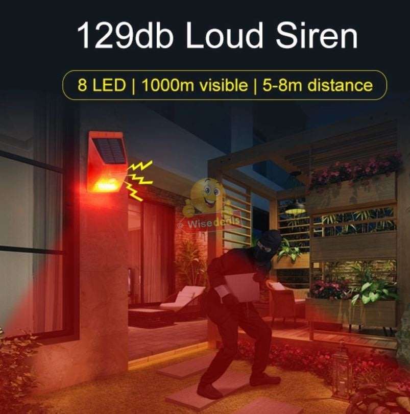 Waterproof Motion Sensor LED SOLAR ALARM LIGHT & Remote  - Your all-in-one Security Necessity