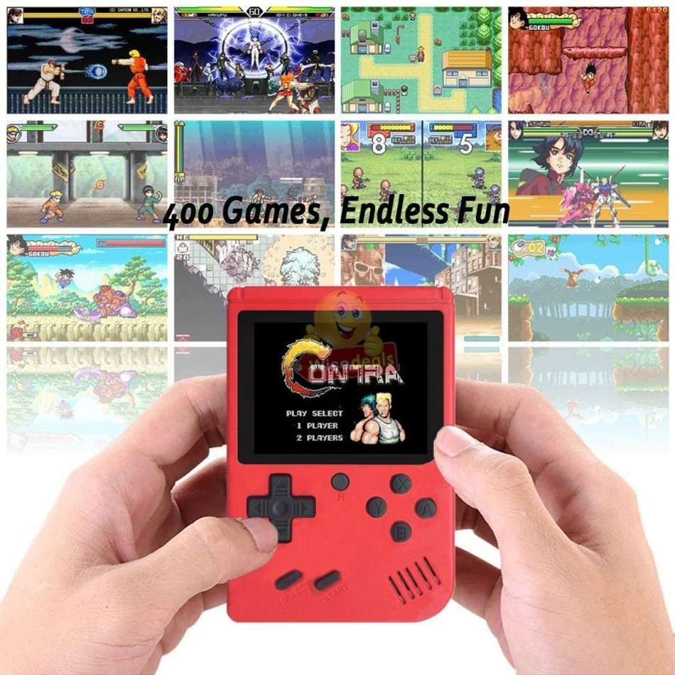 Game Console with 2 Player Controller and 400 Built-in Games, Hours of Fun for the Whole Family