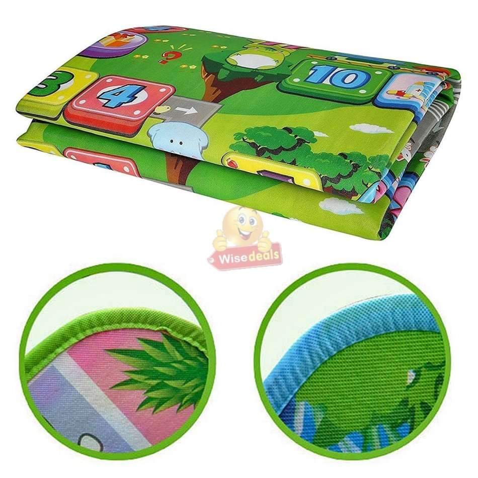 Large Double Sided Educational Play & Crawl Mat, Waterproof & Non-toxic Soft Foam