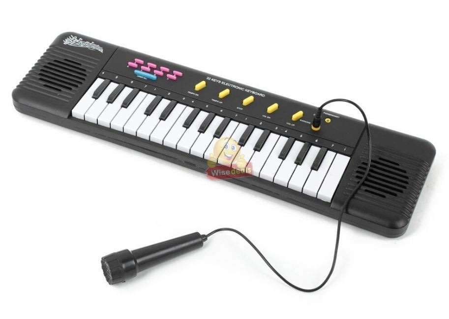 Childrens Piano & Microphone  32 Keys, 24 Demos Songs, 2 Tones, 2 Tempos & Volume Control