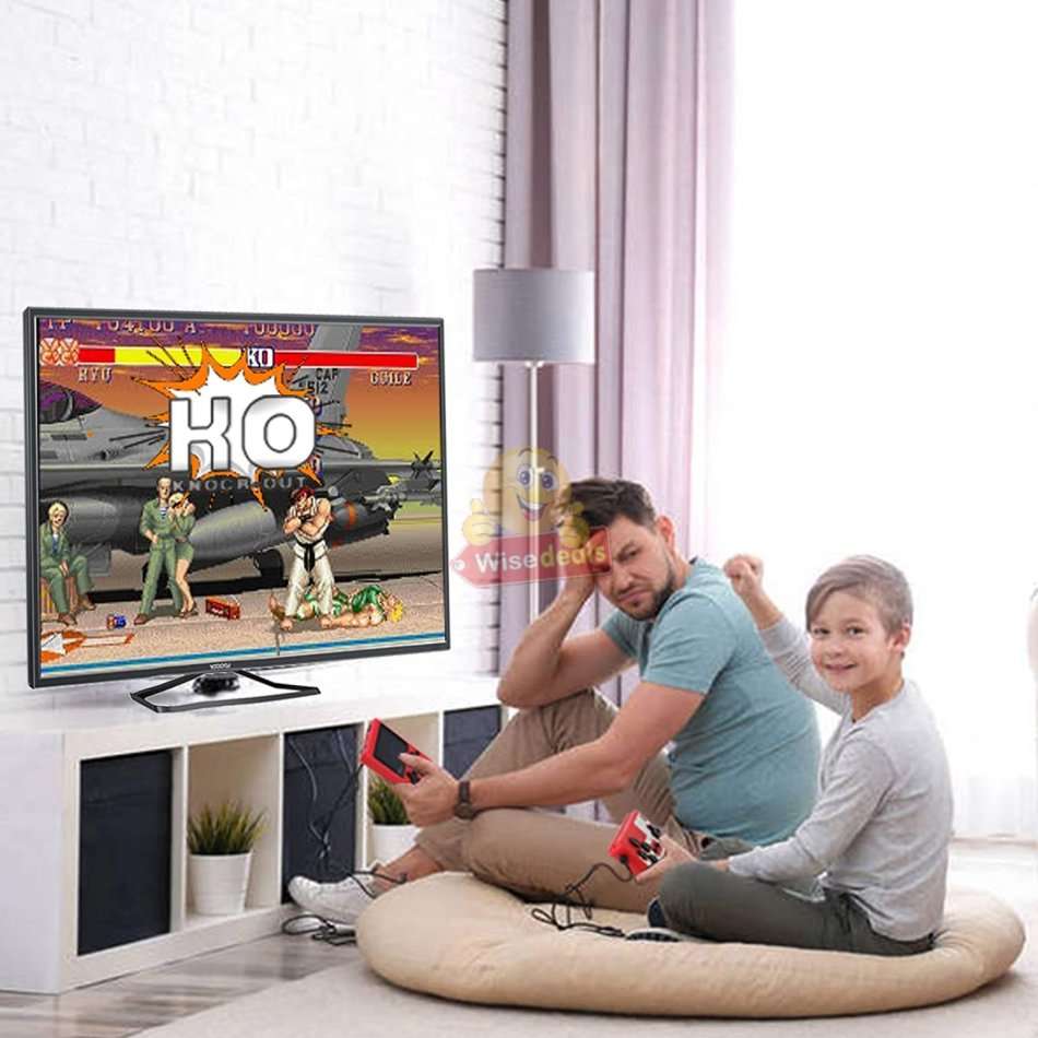 Game Console with 2 Player Controller and 400 Built-in Games, Hours of Fun for the Whole Family