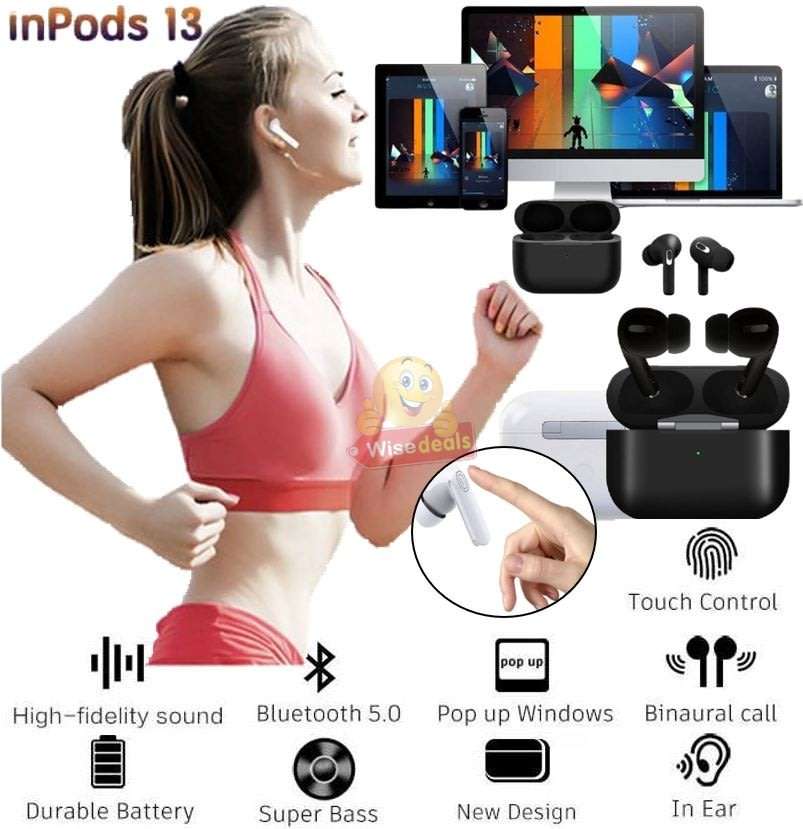 i13 Headset, Touch Control, HIFI Stereo and 8D bass, Truly best Sound Quality & Response