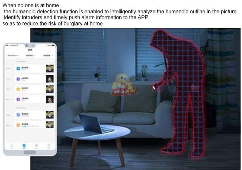 Wireless WIFI IP Security Surveillance Camera, 5MP, Support Motion Detection & Tracking