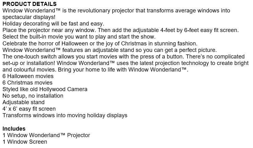 Window Wonderland Projector Transforms average Windows into Spectacular Displays