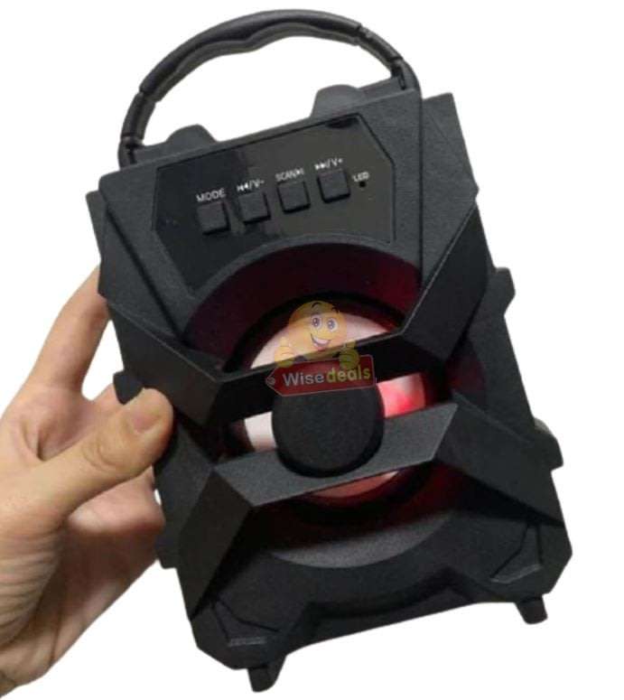 Wireless Bluetooth Speaker with FM Radio & Build-In Mic, Support SD Card, USB, AUX