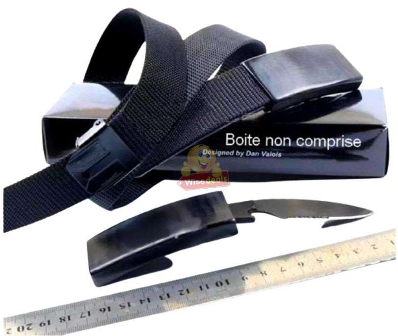 Be Prepared with this Belt with Buckle knife.  Use Indoor, Outdoor, Camping, Hiking, Self defense...