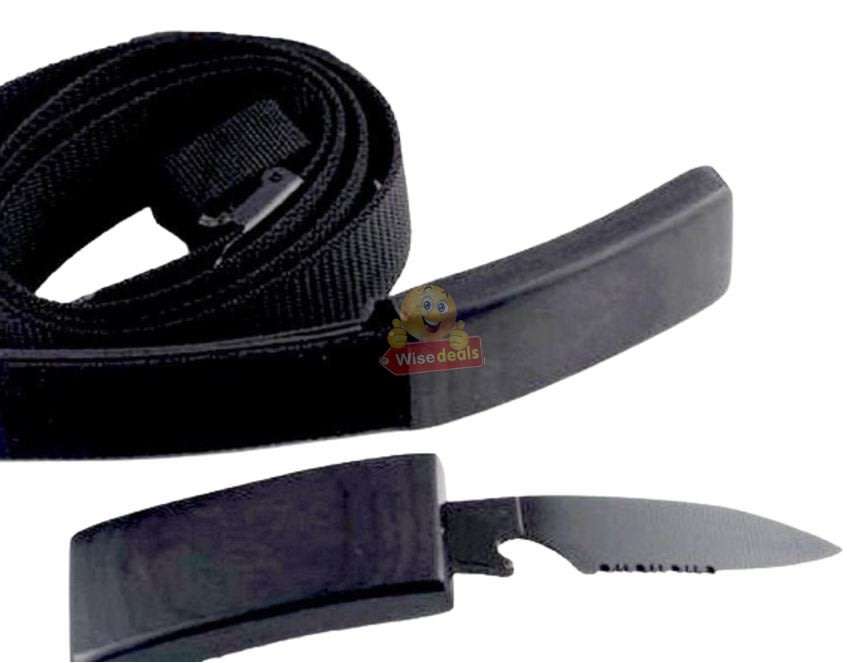 Be Prepared with this Belt with Buckle knife.  Use Indoor, Outdoor, Camping, Hiking, Self defense...