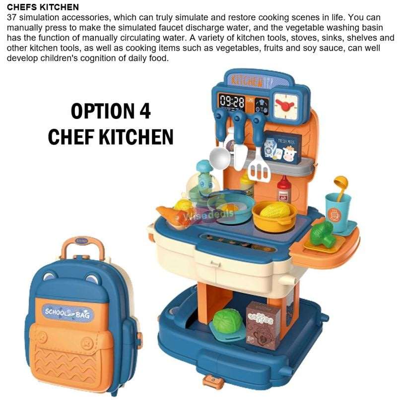 2 in 1 Backpack Educational Play Sets, 4 different design to choose from with lots of accessories