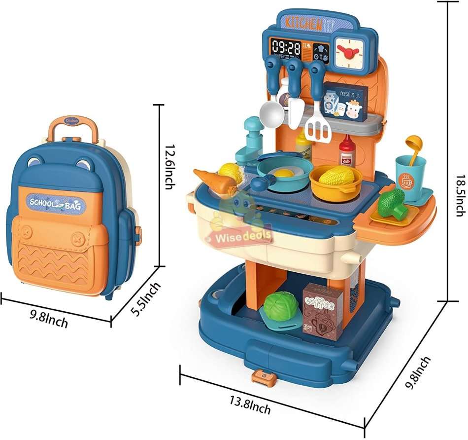 2 in 1 Backpack Educational Play Sets, 4 different design to choose from with lots of accessories