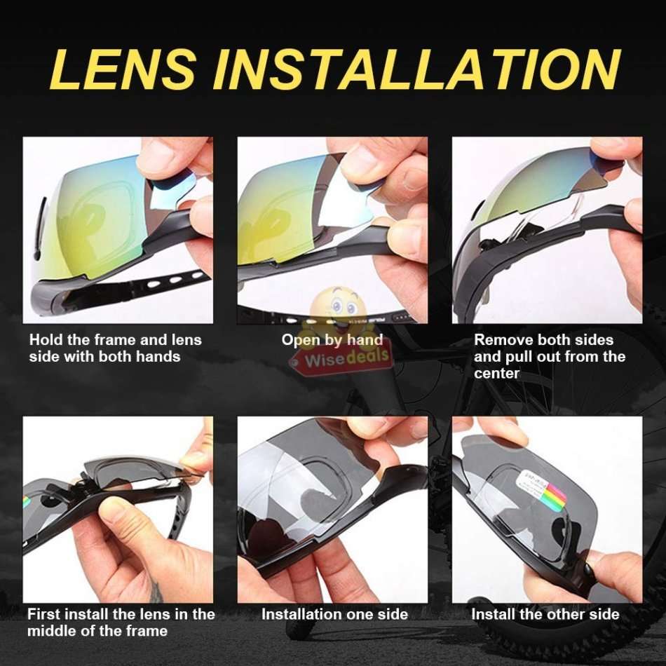 10 Piece Polarized UV400 Sport Sunglasses with 5 changeable Lenses