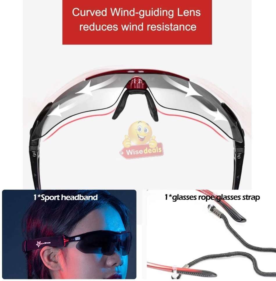 10 Piece Polarized UV400 Sport Sunglasses with 5 changeable Lenses