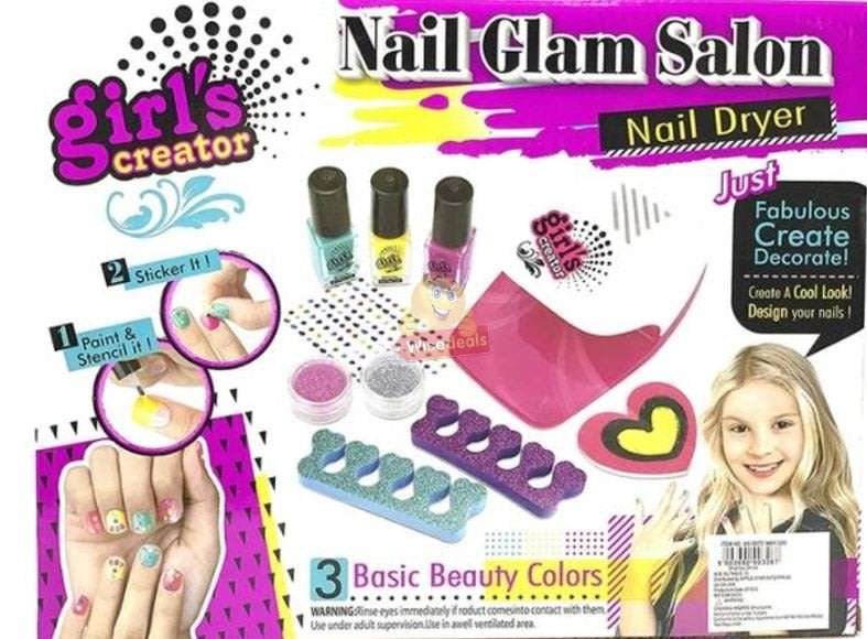 This Amazing Nail Set contains everything your little girl needs to create the perfect mani-pedi