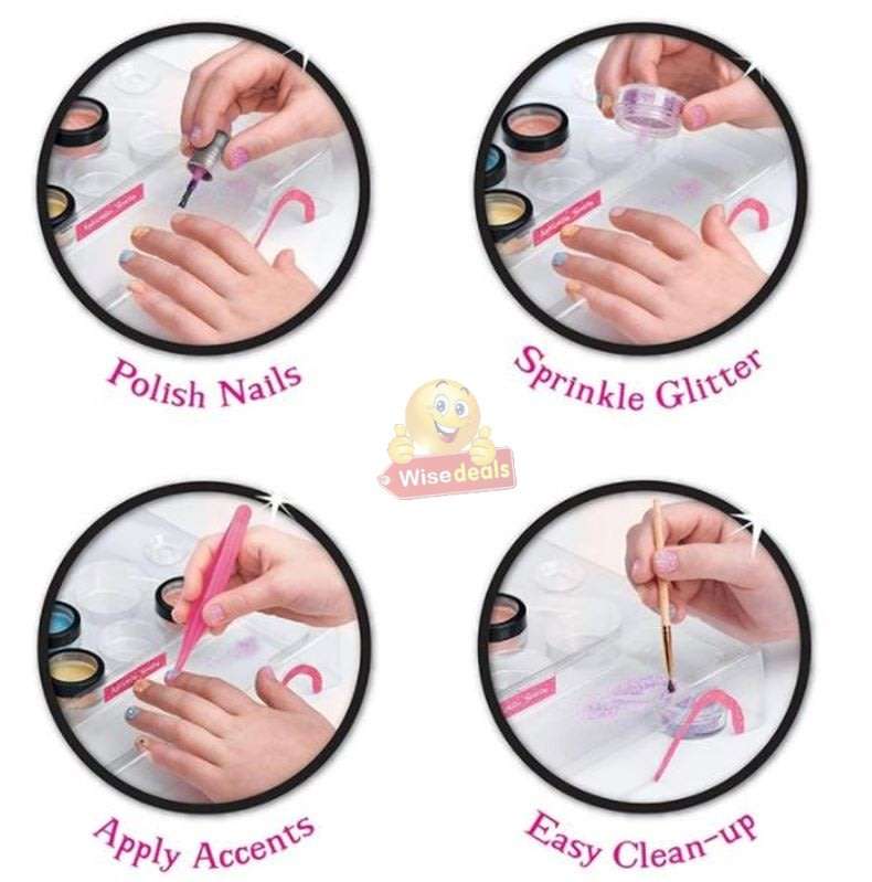 This Amazing Nail Set contains everything your little girl needs to create the perfect mani-pedi