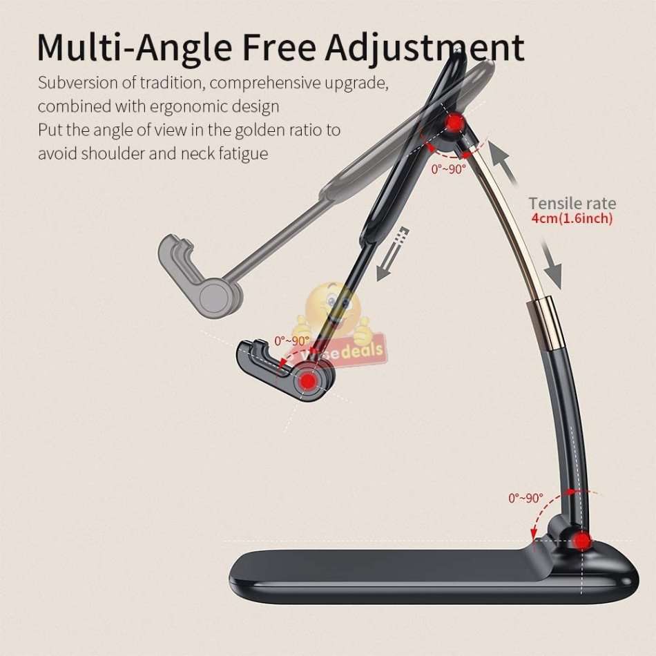 Widely Compatible phone holder, Stable Base, Fully Protective Anti-Slip Silicone Pad, Foldable etc