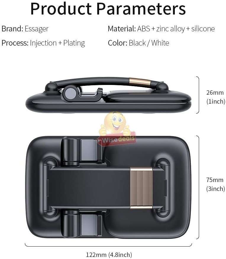 Widely Compatible phone holder, Stable Base, Fully Protective Anti-Slip Silicone Pad, Foldable etc