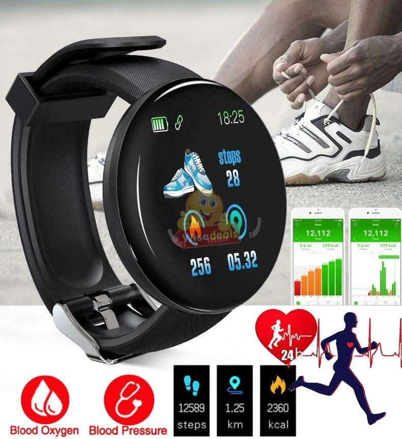 Bluetooth Fitness Bracelet - Monitor Heart Rate, Blood Pressure, Blood Oxygen, Calorie, Distance