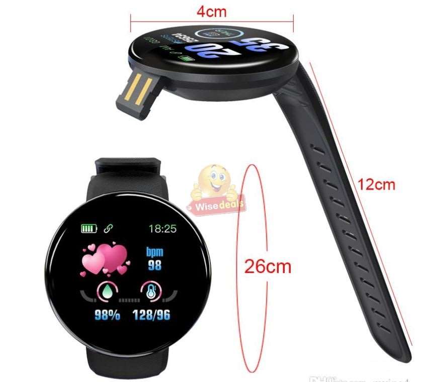 Bluetooth Fitness Bracelet - Monitor Heart Rate, Blood Pressure, Blood Oxygen, Calorie, Distance