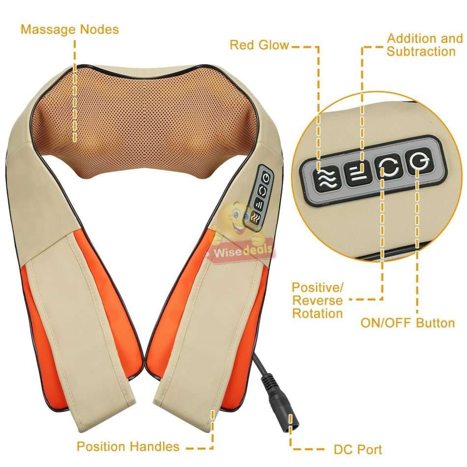Infrared Heated Neck & Body Massager - Get Rid of All Tension, Stress and Improve Blood Circulation