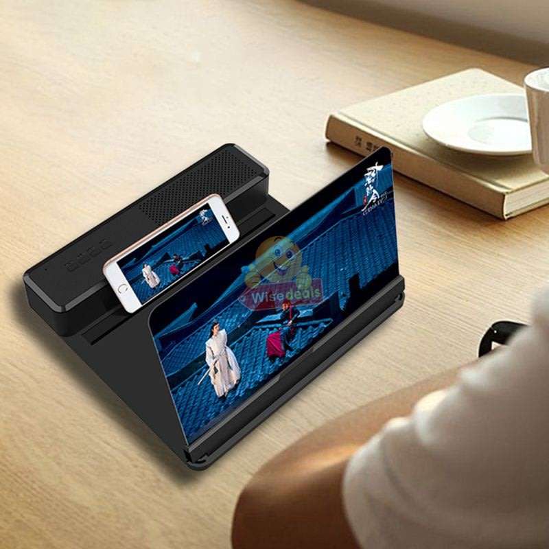 Bluetooth Speaker with Phone Screen Magnifier, Rechargeable, USB & SD Ports, Your own Home Cinema