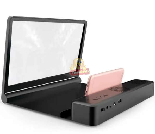 Bluetooth Speaker with Phone Screen Magnifier, Rechargeable, USB & SD Ports, Your own Home Cinema