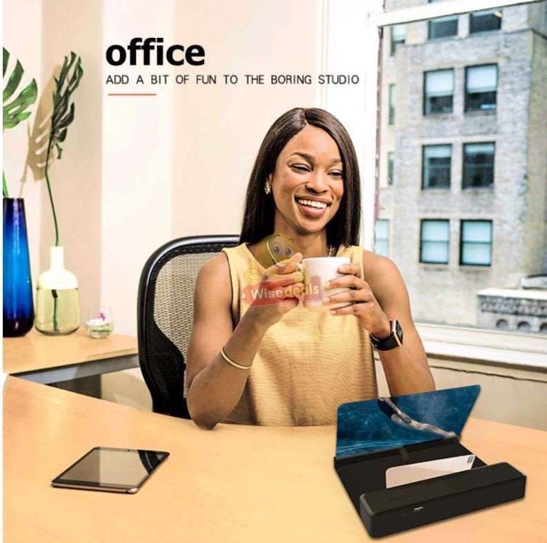 Bluetooth Speaker with Phone Screen Magnifier, Rechargeable, USB & SD Ports, Your own Home Cinema