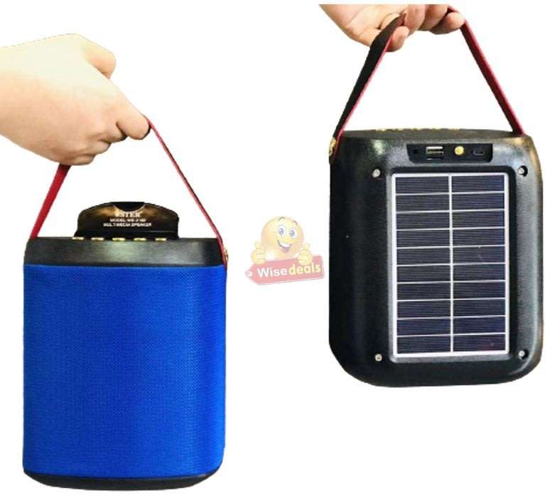 Wireless Bluetooth SOLAR Speaker with FM Radio and Build-In Mic, Support SD Card, USB, AUX