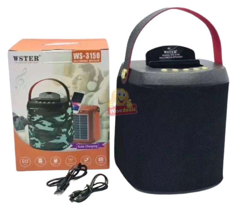 Wireless Bluetooth SOLAR Speaker with FM Radio and Build-In Mic, Support SD Card, USB, AUX