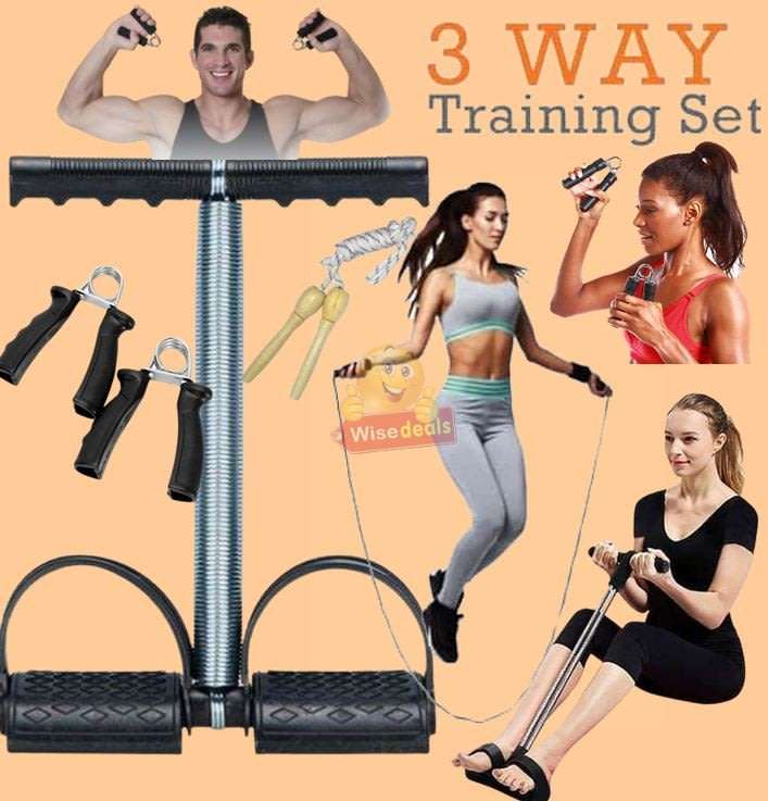 3 Way Training Set for a Full Body Workout, Muscle Building, Calorie Burning & Weight Loss