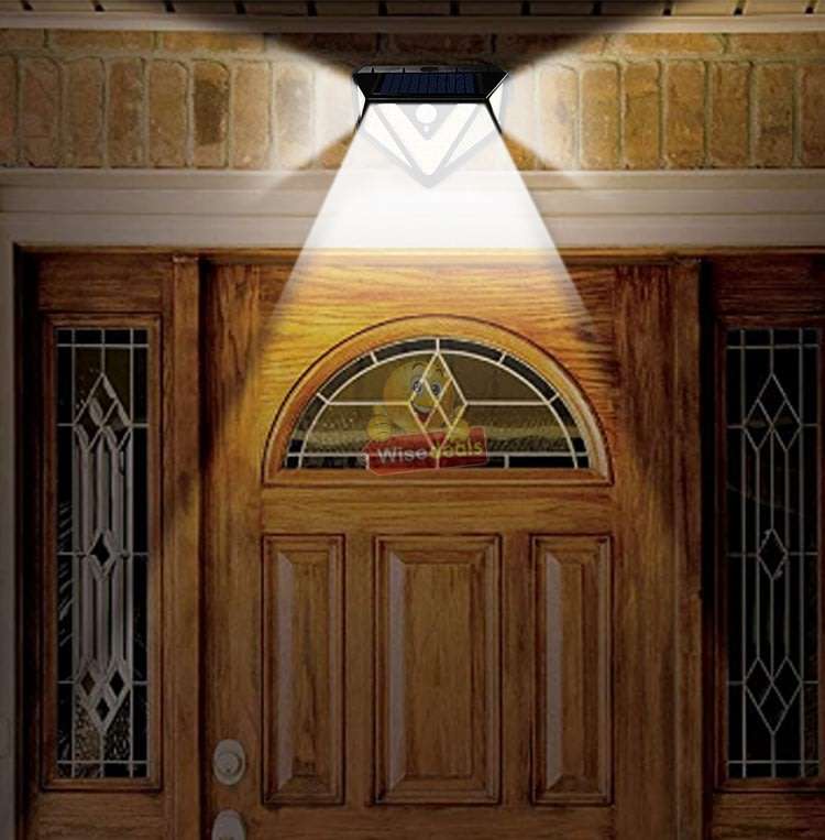 Super Bright 166 LED Solar Motion Wall Light with 3 Mode Settings, 1200LM, Waterproof etc.