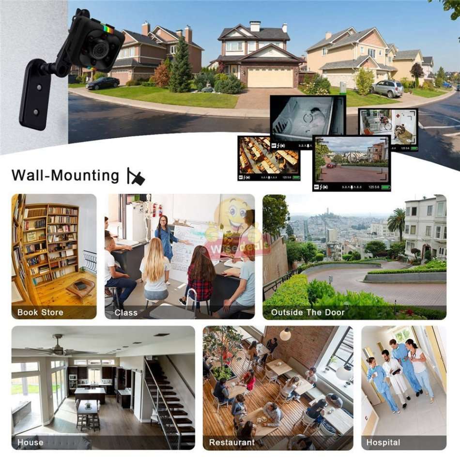 Mini Camera 960P Motion Sensor Camcorder, IR Night Vision, 140 degree view Angle etc