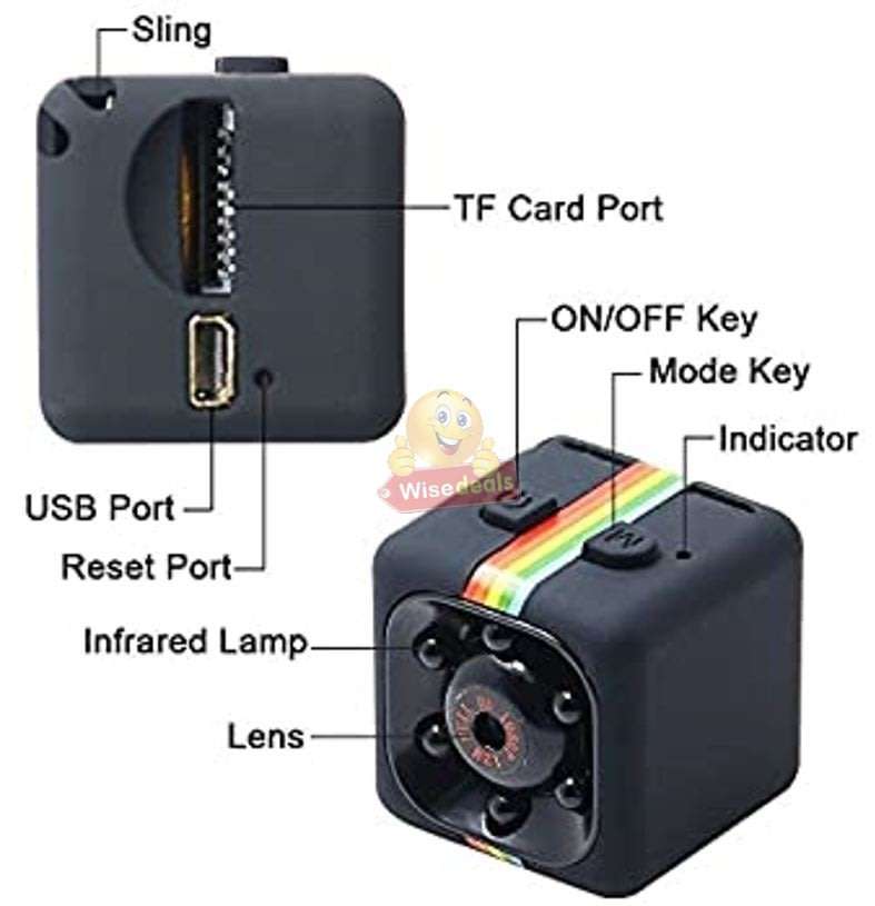 Mini Camera 960P Motion Sensor Camcorder, IR Night Vision, 140 degree view Angle etc