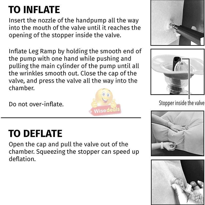 Comfortable Medical Inflatable Leg Pillow, Improves Blood Circulation, Reduce Swelling, Back Pain...