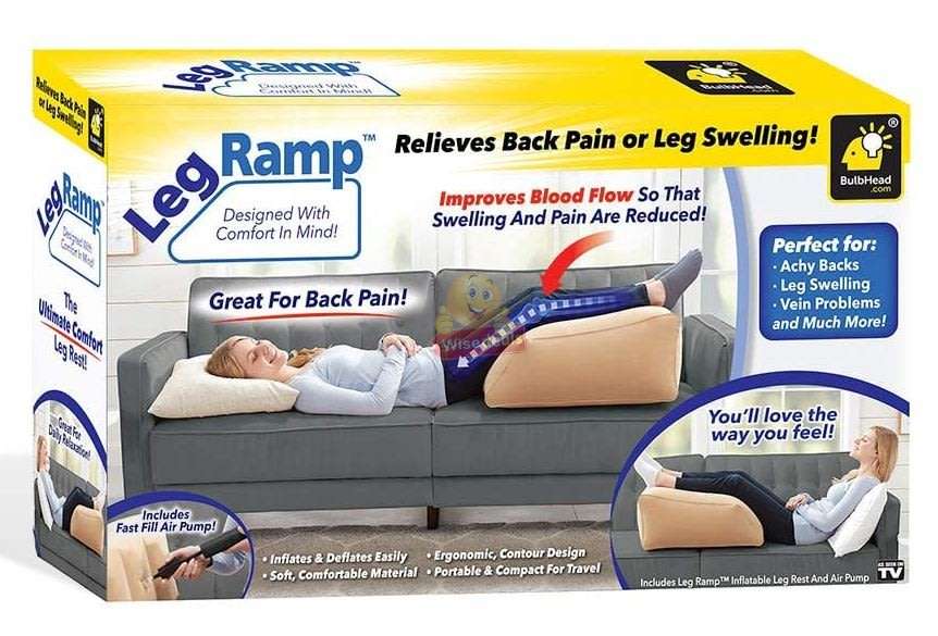 Comfortable Medical Inflatable Leg Pillow, Improves Blood Circulation, Reduce Swelling, Back Pain...